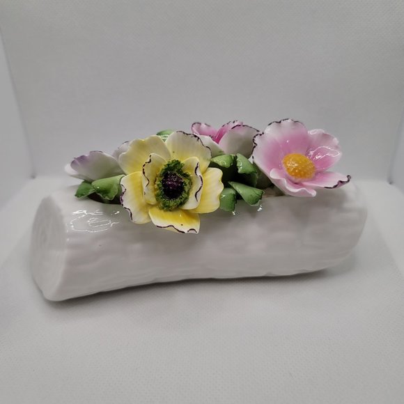 Staffordshire Royale Fine Bone China - Floral Log / Made in England / Abbydean - Picture 3 of 6